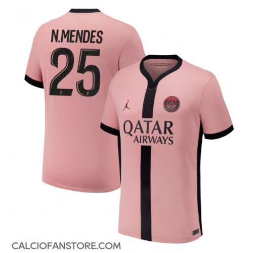 Maglia Calcio Paris Saint-Germain Nuno Mendes #25 Terza Divisa 2024-25 Manica Corta